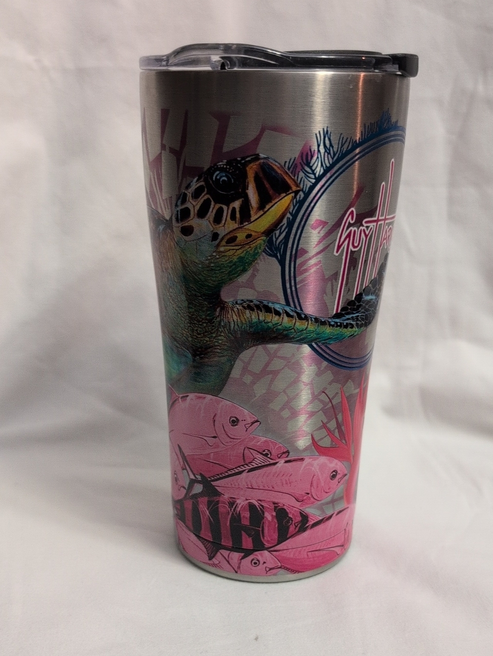 Guy Harvey Breast Cancer Awareness Tervis Insulated 20 Oz Cup